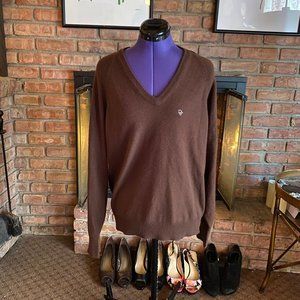 Brown V-Neck Sweater